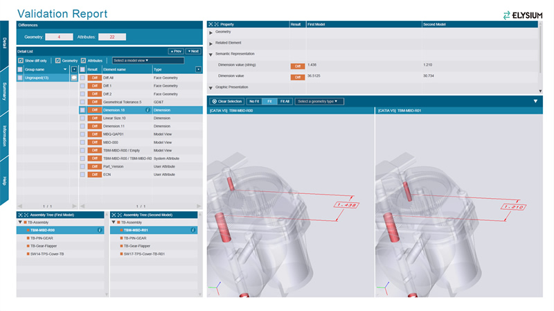 Beispiel-Bericht im 3D PDF Format, Prüfbericht und Qualitätsbericht eines 3D-CAD-Modells zur Dokumentation und Archivierung