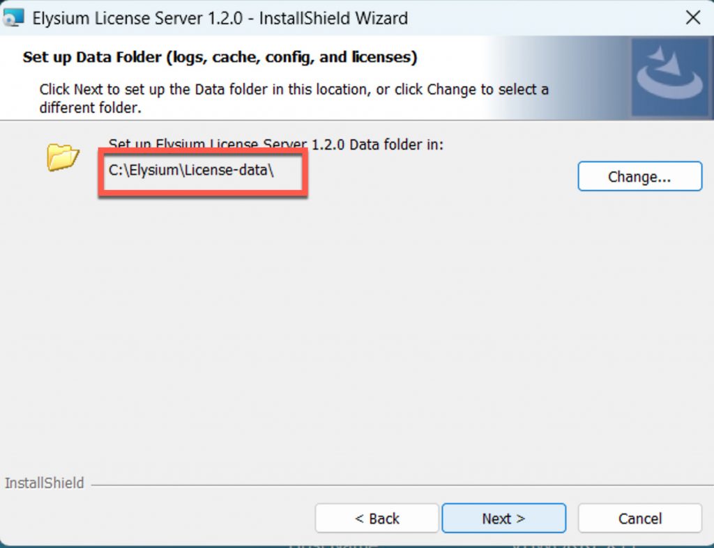 Lizenzserver - Data folder